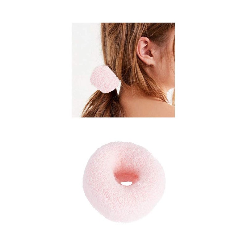 Angla 12 Pack Terry Cloth Cotton Elastic Stretchy Fuzzy Wide Thick Hair Ties Scrunchies Ties Ring Loop No Crease Seamless Hair Rubber Band Ponytail Holder Hair Accessories for Women Girl - Image 4